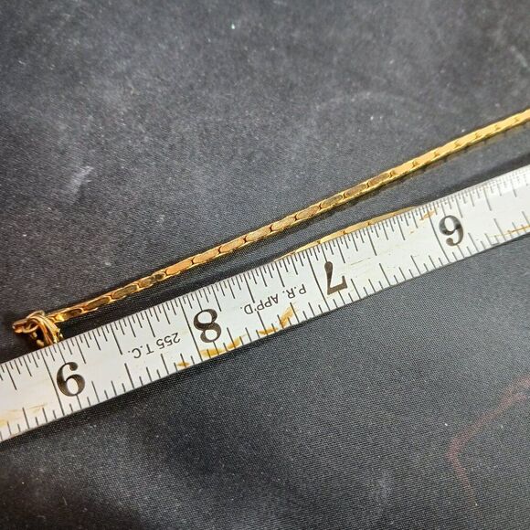 Vintage 70's Costume Jewelry Gold Tone Chain Pedant Necklace - Picture 7 of 10